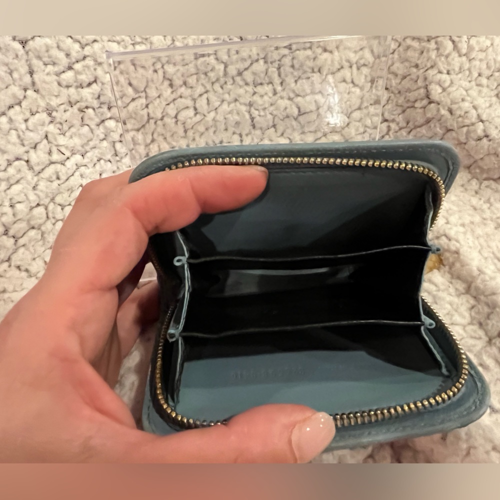 Yves Saint Laurent Blue Zip Around Small Wallet - Picture 8 of 12